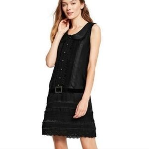 Anna Sui Black Drop-Waist Dress
